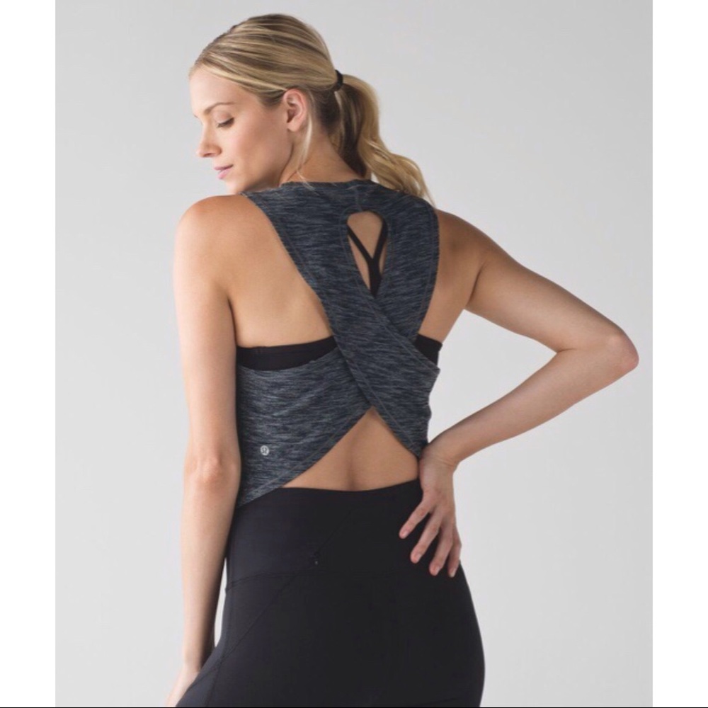 Lululemon Fast as Light Tank in Heathered Black